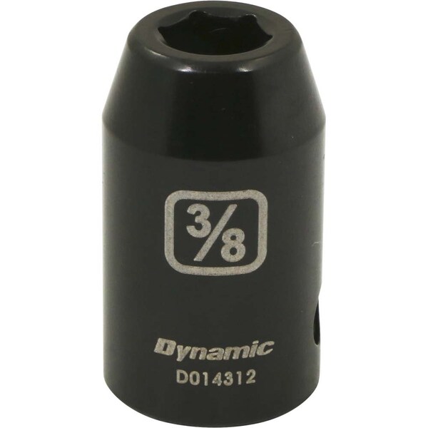 Dynamic 1/2" Drive Standard Socket, Black Phosphate, Tools 1/2" Drive 6 Point SAE, 3/8" Standard Length D014312 - main